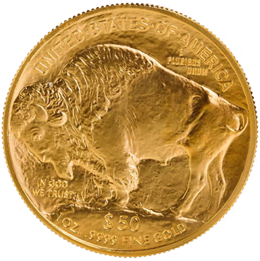 Gold buffalo coin